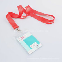 Prix ​​de gros Custom Logo / Design Polyester / Nylon Imprimé Lanyard PVC Business ID Card Holder